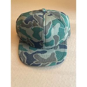 Vintage Youngan Snap Hat Duck Camo Insulated Snapback Hunting Cap 80s Foam Warm